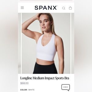 Spanx Longline Medium Impact Sports Bra size small